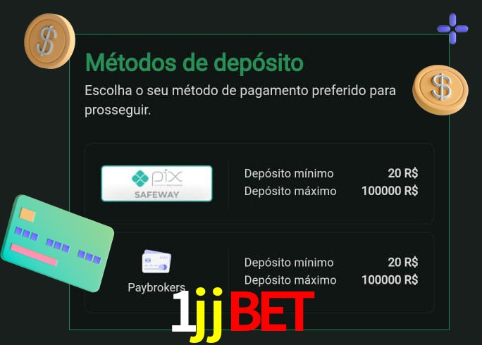 O cassino 1jjbet oferece uma grande variedade de métodos de pagamento